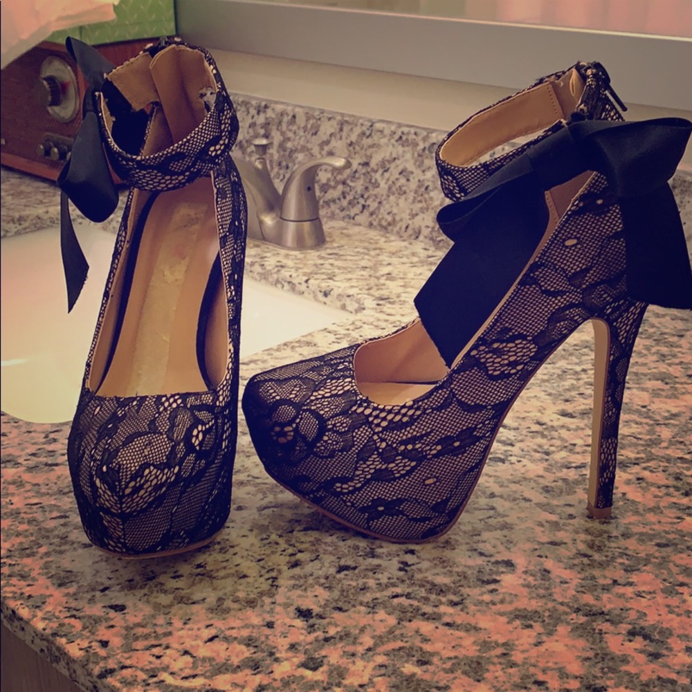 Lace heels